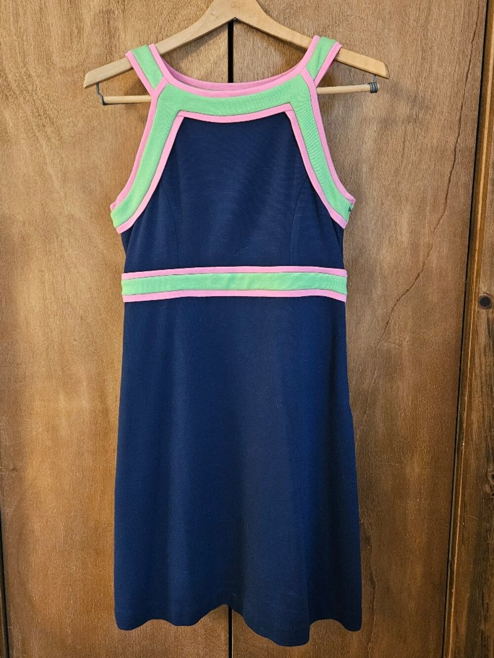 Lilly Pulitzer Color Block Sleeveless Knit Dress with Side Zipper, Size 4